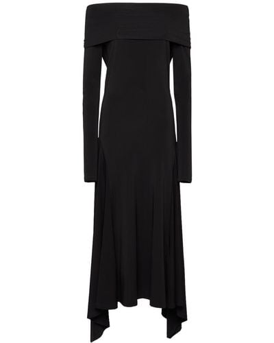 Max Mara Gerla Stretch Jersey Long Dress - Black