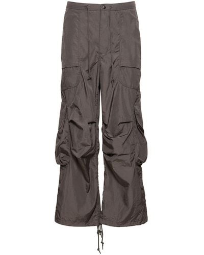 Entire studios Freight Crinkled Nylon Cargo Trousers - Grey