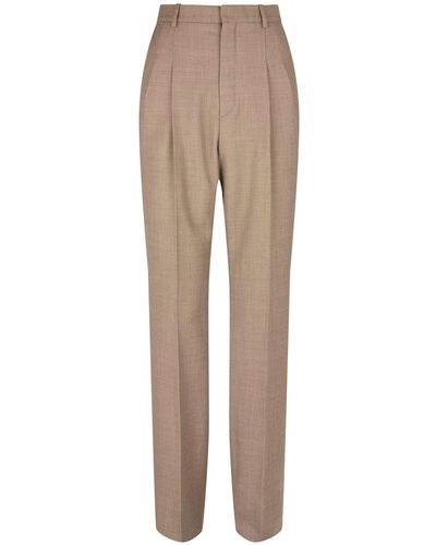 Saint Laurent Wool Pants - Natural