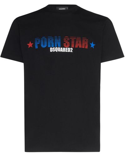 DSquared² Rocco Siffredi コットンtシャツ - ブラック