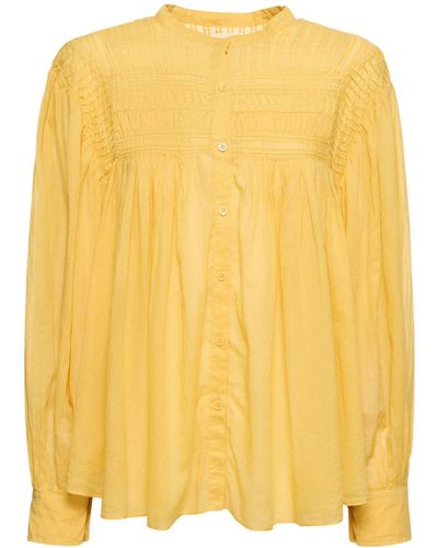 Isabel Marant Plalia Buttoned Cotton Shirt - Yellow