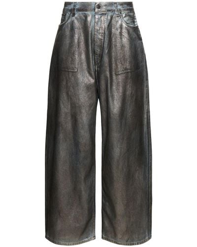 Acne Studios Lunar Coated Cotton Denim Jeans - Gray