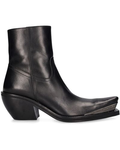 Acne Studios 70mm Leather Ankle Boots - Black