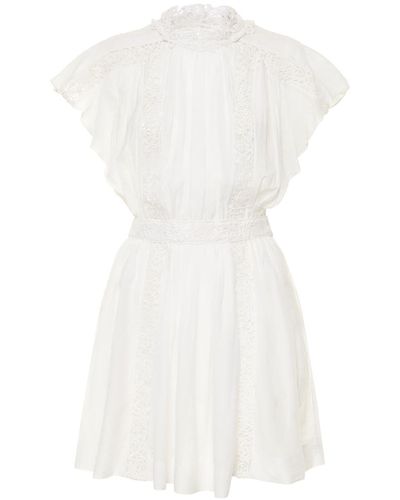 Isabel Marant Gisele Embroidered Cotton Mini Dress - White