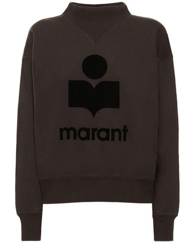 Isabel Marant Moby Logo Cotton Blend Sweatshirt - Black