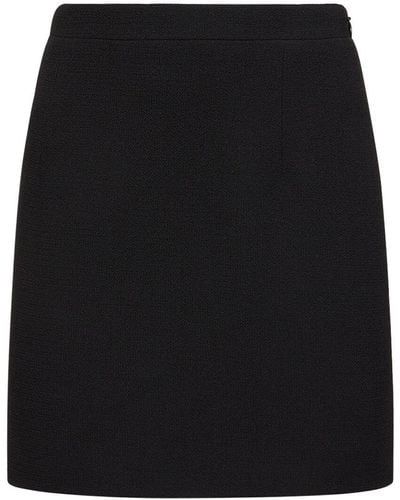 Alessandra Rich Tweed Bouclé Mini Skirt - Black
