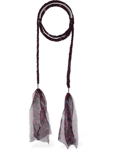 Isabel Marant Riviera Silk Scarf Necklace - Multicolor