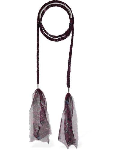 Isabel Marant Riviera Silk Scarf Necklace - Multicolour