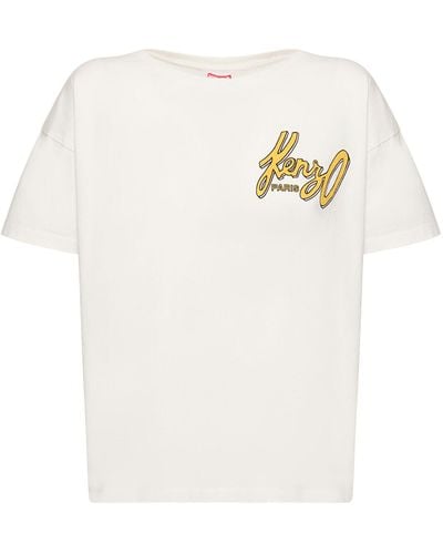 KENZO Graphic Relaxed Cotton T-Shirt - White