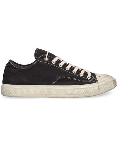 Acne Studios Ballow Soft Tumbled Cotton Sneakers - Black