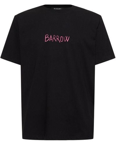 Barrow Bear Printed Cotton T-shirt - Black