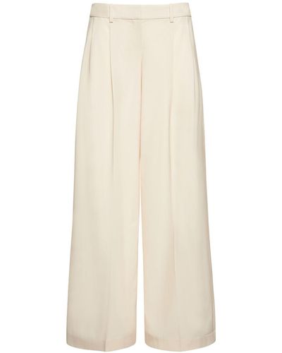 Theory Pantaloni vita bassa in lana stretch - Neutro