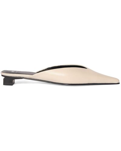 Ami Paris Mules in pelle 30mm - Bianco