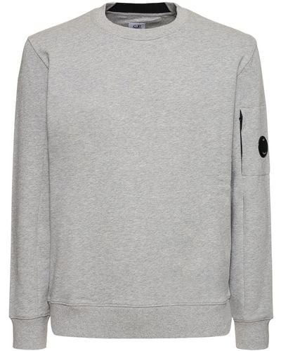 C.P. Company Diagonal Raised Fleece Sweatshirt - Gray