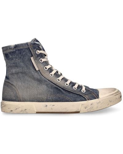 Balenciaga Sneakers high top paris 90s in denim - Blu