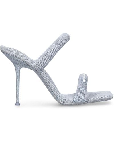 Alexander Wang 105mm Hohe Denim-sandalen "julie" - Weiß