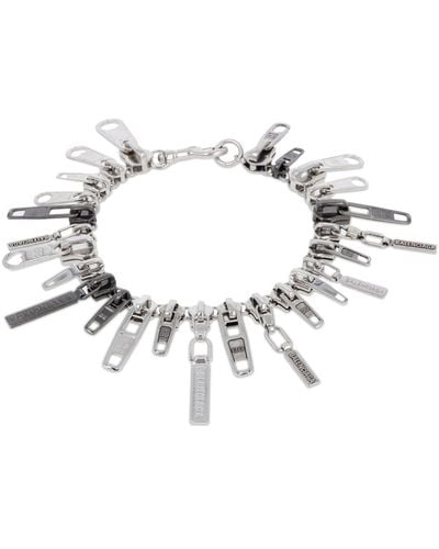 Balenciaga Choker fermeturs éclair en zamak et laiton - Métallisé