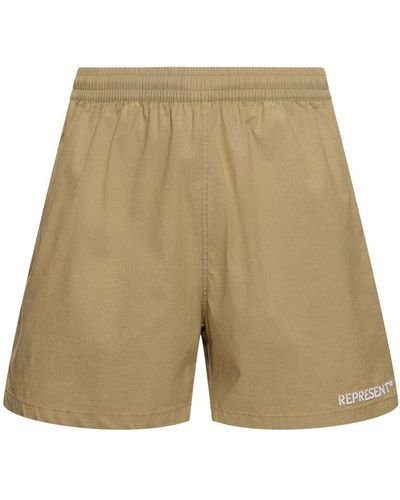 Represent Cotton Blend Shorts - Natural