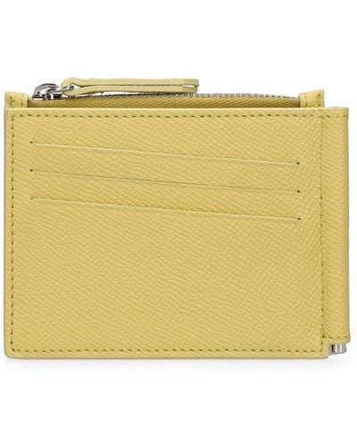 Maison Margiela Grained Leather Wallet - Yellow