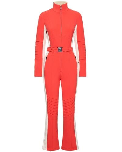 Bogner Talisha High Neck Long Sleeve Ski Suit - Red