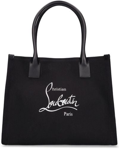 Christian Louboutin Large Nastroloubi Canvas Tote Bag - Black