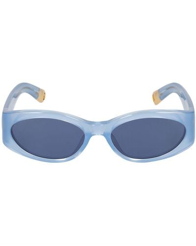 Jacquemus Occhiali da sole les lunettes ovalo - Blu