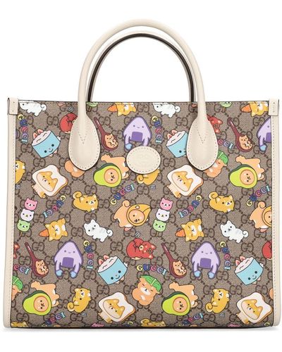 Gucci Kawaii gg Small Leather Tote Bag - Multicolor