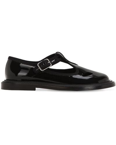 Burberry Black Patent Leather T-bar Shoes