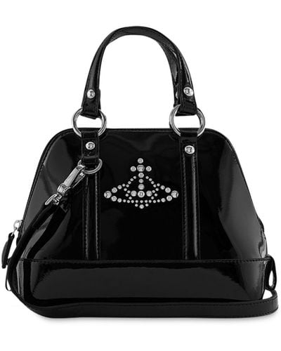 Vivienne Westwood Small Jordan Patent Leather Bag - Black