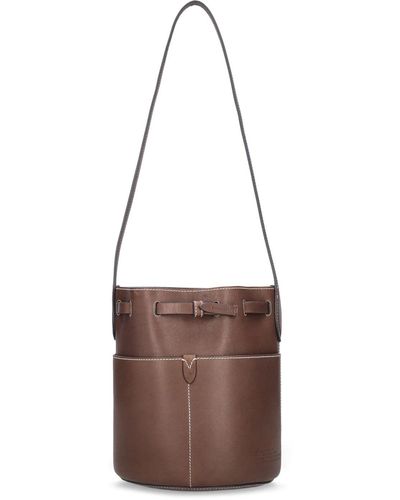 Anya Hindmarch Small Compostable Leather Bucket Bag - Brown