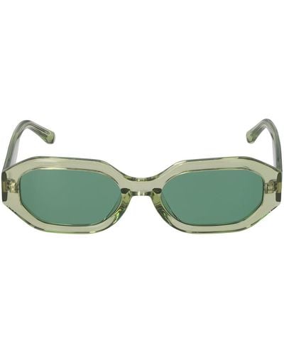 The Attico Irene Squared Acetate Sunglasses - Green