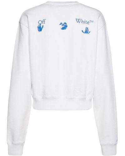 Off-White c/o Virgil Abloh Sweatshirt Aus Jersey Mit Druck - Weiß
