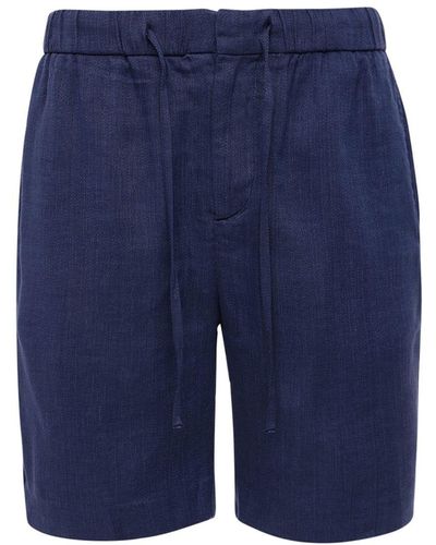 Frescobol Carioca Shorts In Lino - Blu