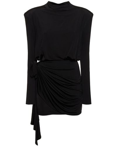 Magda Butrym Vestido corto de jersey drapeado - Negro