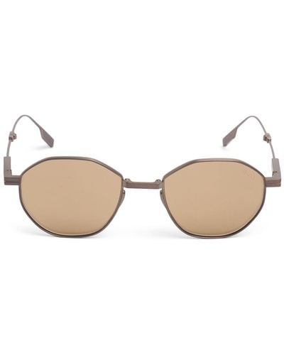 Zegna Foldable Titanium Sunglasses - Natural