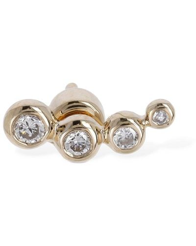 Maria Black Loren 14kt Gold & Diamond Mono Earring - White