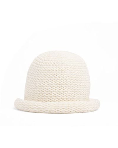 Loro Piana Hida Cloche Cotton Blend Hat - White