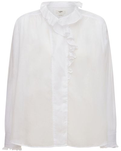 Isabel Marant Pamias フリルボイルシャツ - ホワイト