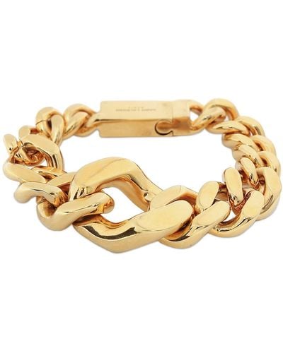 Saint Laurent Brass Oversize Curb Chain Bracelet - Metallic