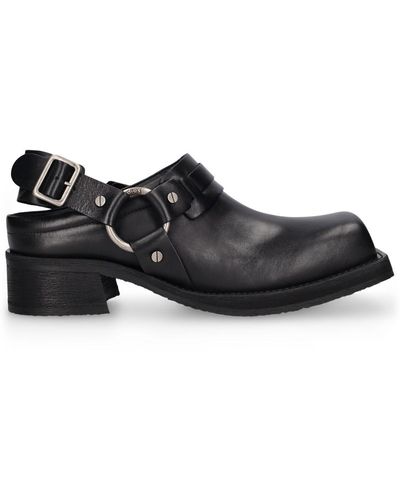 Acne Studios Zapatos mules de piel mm - Negro