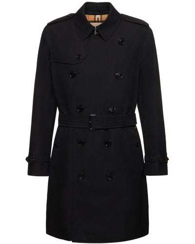 Burberry Kensington Cotton Trench Coat - Black