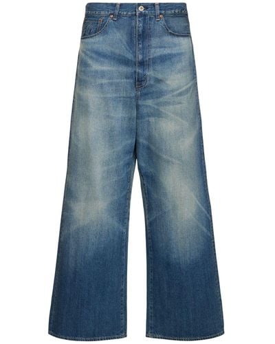 Junya Watanabe Jeans in denim di cotone - Blu