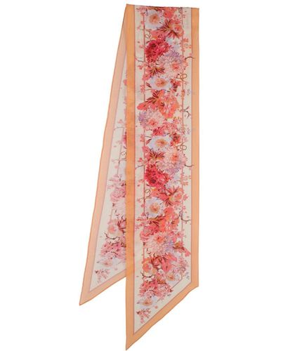 Zimmermann Foulard in seta e cotone stampato - Rosa