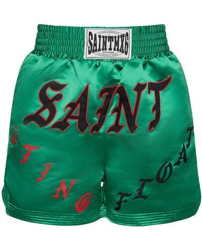 Saint Michael Saint Techno Printed Shorts - Green