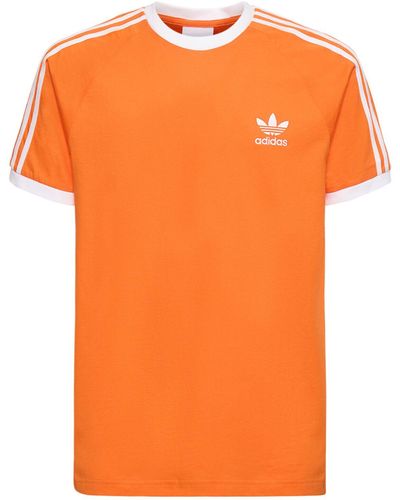 adidas Originals 3 Stripes コットンtシャツ - オレンジ