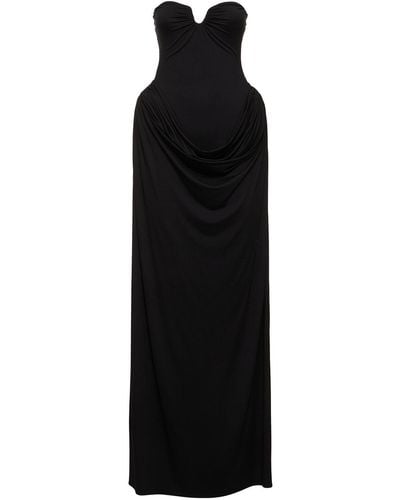 Magda Butrym Strapless Bustier Maxi Dress - Black