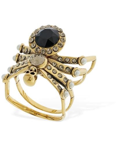 Alexander McQueen Spider Brass Ring - Metallic