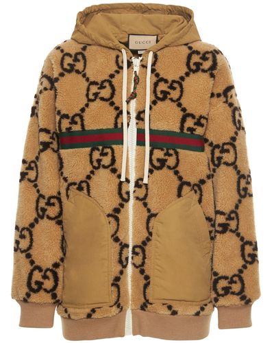 Gucci Sweat-shirt en laine mélangée - Marron