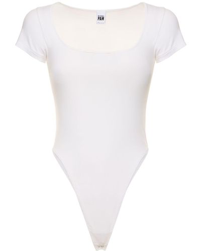 RE/DONE & pam jersey s/s bodysuit - Bianco