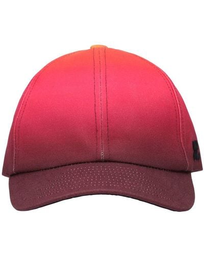 Courreges Sunset Gradient Cotton Baseball Cap - Red